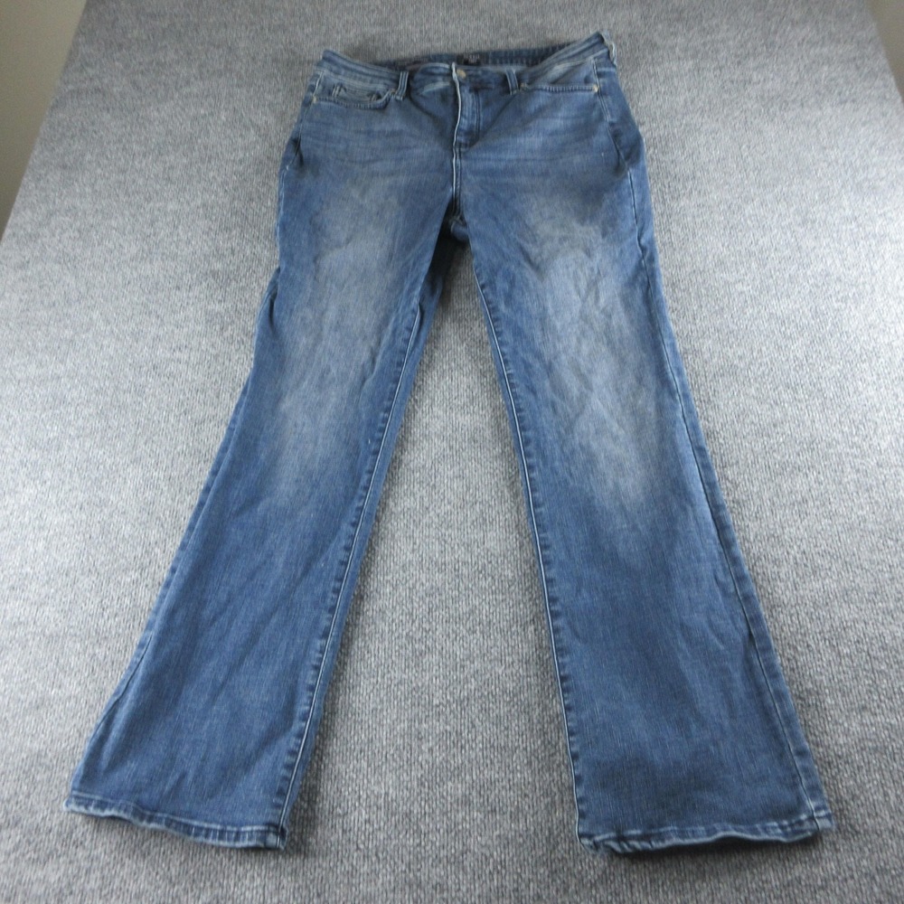 NYDJ Barbara Bootcut Jeans Womens 14 Blue Medium Wash Stretch Denim Casual